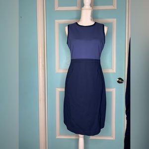 Lands' End Blue Sleeveless Nylon Stretch Dress w/Pockets Size-8